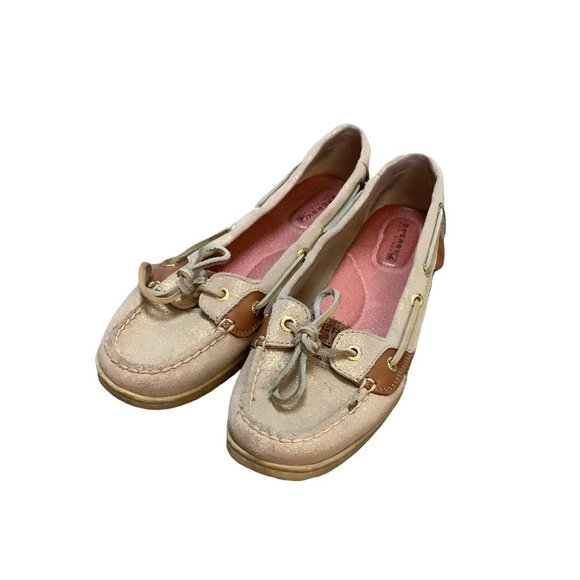 SPERRY Topsiders Tan & Gold Slip On Comfort Everyday Walking Shoe-Size 7.5 - Picture 9 of 14